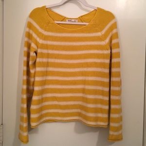 Cream and yellow striped sweater